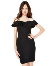 Load image into Gallery viewer, Emerald Sundae Juniors&#39; Off-the-shoulder Bodycon Dress, Black, S
