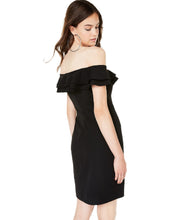 Load image into Gallery viewer, Emerald Sundae Juniors&#39; Off-the-shoulder Bodycon Dress, Black, S
