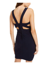 Load image into Gallery viewer, Emerald Sundae Juniors&#39; Illusion-Waist Bandage Dress, Bright Blue, L
