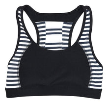 Load image into Gallery viewer, Ideology Women&#39;s Strips Ladder-Back Mid-Impact Sports Bra, XS
