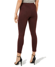 Load image into Gallery viewer, Hue Women's Tweed High-Waist Knit Pull-On Leggings, Sangria, M
