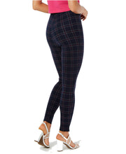 Load image into Gallery viewer, Hue Plus Women's Windowpane High-Waist Pull-Over Leggings, Navy, XXXL

