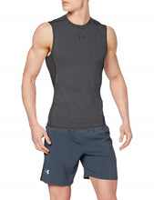 Load image into Gallery viewer, Under Armour Men&#39;s Athletic HeatGear Sleeveless Tank, Carbon Heather,M
