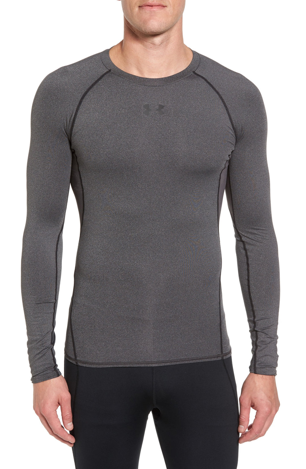 Under Armour Men's Compression HeatGear Long Sleeve T-Shirt, Gray, M