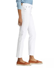 Load image into Gallery viewer, Ralph Lauren Women's High Rise Slim Straight Leg Jeans,White,12x30
