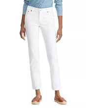 Load image into Gallery viewer, Ralph Lauren Women's High Rise Slim Straight Leg Jeans,White,12x30
