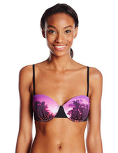 Load image into Gallery viewer, Roxy Junior&#39;s Midnight Underwire Bandeau Bikini Top, Petunia, Medium
