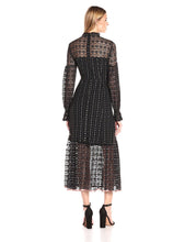 Load image into Gallery viewer, Nanette Lepore Women&#39;s V-Neck See Through Rhapsody Dress, Black, 0
