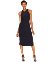 Load image into Gallery viewer, Bar III Women&#39;s Sheath Ribbed Sleeveless Casual Dress, Black, S
