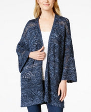 Load image into Gallery viewer, Style &amp; Co Women's Kimono Sleeve Knit Cardigan Sweater, Indigo Blue, XS
