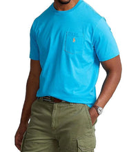 Load image into Gallery viewer, Polo Ralph Lauren Men's ClassicFit Jersey Pocket Crewneck, Blue, 3XLT
