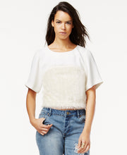 Load image into Gallery viewer, RACHEL Rachel Roy Women's Fringe-Trim Top, White, L
