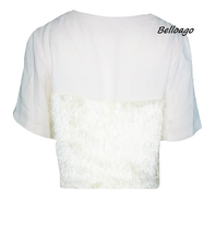 Load image into Gallery viewer, RACHEL Rachel Roy Women's Fringe-Trim Top, White, L
