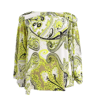 Load image into Gallery viewer, Rachel Roy Women's Paisley Off-The-Shoulder Pullover Top, Yellow, S
