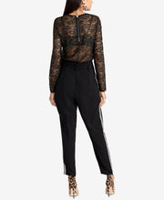 Load image into Gallery viewer, Rachel Roy Women's Vivian Sheer Metallic Lace Top, Gold Combo, S
