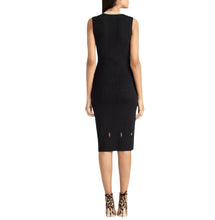 Load image into Gallery viewer, Rachel Roy Women&#39;s Camilla Glitter-Neck Ribbed-Knit Dress, Black, S
