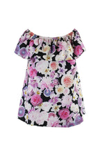 Load image into Gallery viewer, Kensie Women's Romantic Florals Off-The-Shoulder Flounce Blouse Top, S
