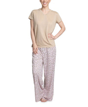 Load image into Gallery viewer, Muk Luks Women's Super-Soft Knit Pajama Lounge Set, Beige Pink , L
