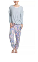 Load image into Gallery viewer, Muk Luks Women's Cool Girl Printed Jogger Pajama Set, Gray Camo, L

