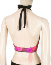 Load image into Gallery viewer, Elizabeth Jane Women&#39;s Reversible Crop Bikini Top, Dahlia, XL
