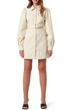 Load image into Gallery viewer, Charlie Holiday Women&#39;s Rogue Long Sleeve Corduroy Minidress, Oyster, 6
