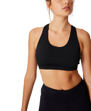 Load image into Gallery viewer, COTTON ON Women&#39;s Workout Cut Out Crop Bra, Black, XL
