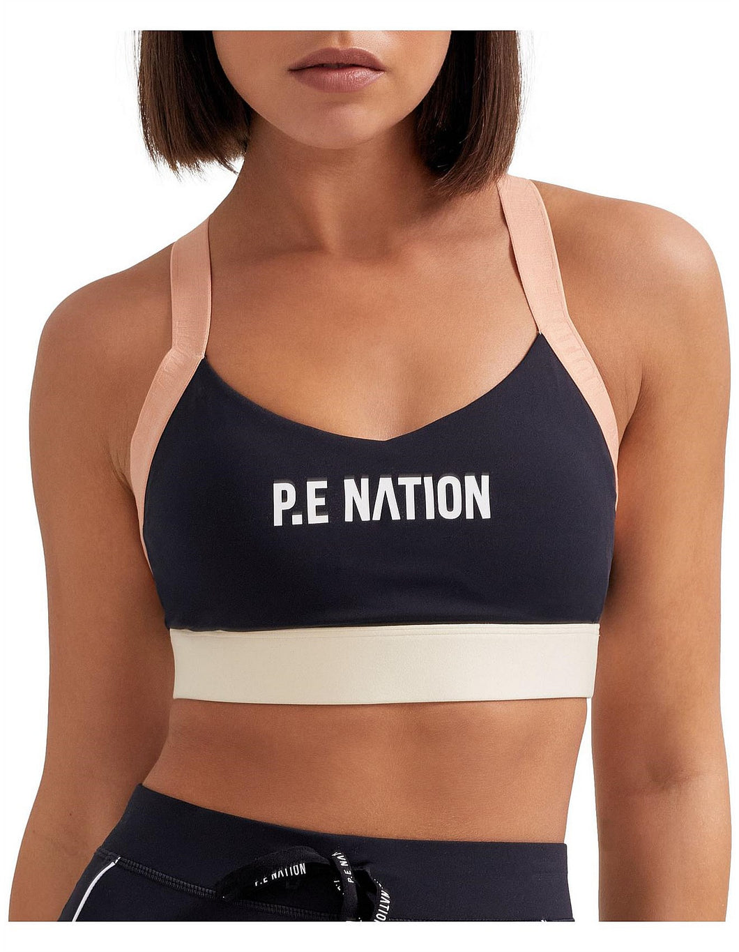 P.E NATION Women's Basket Cut Sports Bra, Black, M
