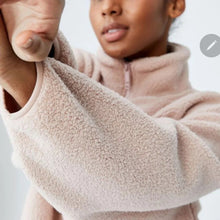 Load image into Gallery viewer, COTTON ON Women's Crop Sherpa Half Zip Sweater, Oyster Pink, S
