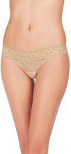 Load image into Gallery viewer, Heidi Klum Women's Stretch Lace Thong, Toasted Almond Nude, XL
