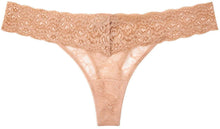 Load image into Gallery viewer, Heidi Klum Women's Stretch Lace Thong, Toasted Almond Nude, XL
