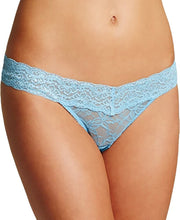 Load image into Gallery viewer, Heidi by Heidi Klum Women&#39;s Stretch Lace Thong, Ethereal Blue, 8/XL
