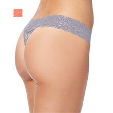 Load image into Gallery viewer, Heidi by Heidi Klum Women's Stretch Lace Thong, Neon Flamingo, XL
