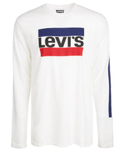 Load image into Gallery viewer, Levi's Men's Logo Graphic-Print Long Sleeved Cotton T-Shirt, White, M
