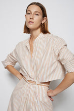 Load image into Gallery viewer, JONATHAN SIMKHAI Women&#39;s STRIPE BUTTON-FRONT MIDI DRESS
