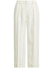 Load image into Gallery viewer, Lauren Ralph Lauren Women's Striped Twill Wide-Leg Pant, Cream, 10
