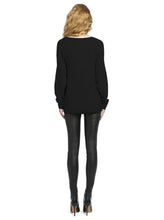 Load image into Gallery viewer, Alice and Olivia Women&#39;s Roma Boucle Pullover Sweater, Black, XS
