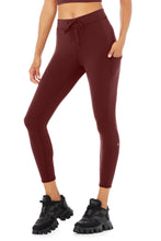 Load image into Gallery viewer, Alo Yoga Women&#39;s Checkpoint Drawstring 7/8 Leggings, Cranberry, S
