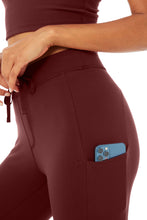 Load image into Gallery viewer, Alo Yoga Women&#39;s Checkpoint Drawstring 7/8 Leggings, Cranberry, S
