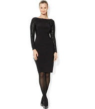 Load image into Gallery viewer, American Living Women&#39;s Sequin Paneled Black Dress (12)
