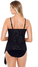 Load image into Gallery viewer, Magicsuit Women's V-Neck Gold Leaf Alex Side-Tie Tankini Top, Black, 8

