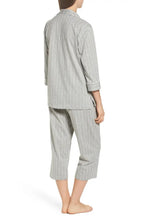 Load image into Gallery viewer, Lauren Ralph Lauren Womens Knit Crop Cotton Pajamas, Top only, Gray, S
