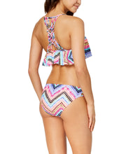 Load image into Gallery viewer, California Waves Juniors&#39; Printed Strappy Bikini Bottoms, Multi, XS
