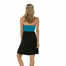 Load image into Gallery viewer, Kenneth Cole Women&#39;s Peacock Bandeau Dress Swimsuit Cover-Up ,Teal, S
