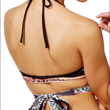 Load image into Gallery viewer, Sundazed Women&#39;s Animal Print Wrap Around Swim Top, Multi, 34C
