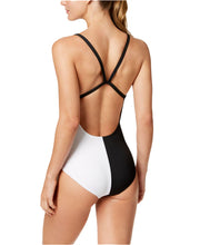 Load image into Gallery viewer, Nike Women's Color Surge  V-Back One-Piece Swimsuit, Black/White, XS
