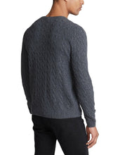 Load image into Gallery viewer, Polo Ralph Lauren Mens Cable Wool-Cashmere Sweater Charcoal Heather, S
