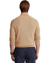 Load image into Gallery viewer, Polo Ralph Lauren Men's Cotton Quarter-Zip Sweater, Camel Melange, M
