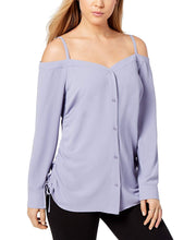 Load image into Gallery viewer, Bar III Plus Women&#39;s Side-Tie Off-The-Shoulder Top, Purple, XXL
