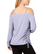 Load image into Gallery viewer, Bar III Plus Women&#39;s Side-Tie Off-The-Shoulder Top, Purple, XXL

