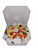 Load image into Gallery viewer, Belloago Pizza Cotton Socks Box 4 Pairs MIX Hawaii Italian Pepperoni
